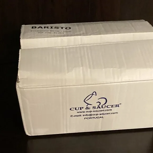 NEW - Baristo Cappuccino Set, 6 pieces cups and saucers - 6 oz cups or 180ml - Picture 3 of 6